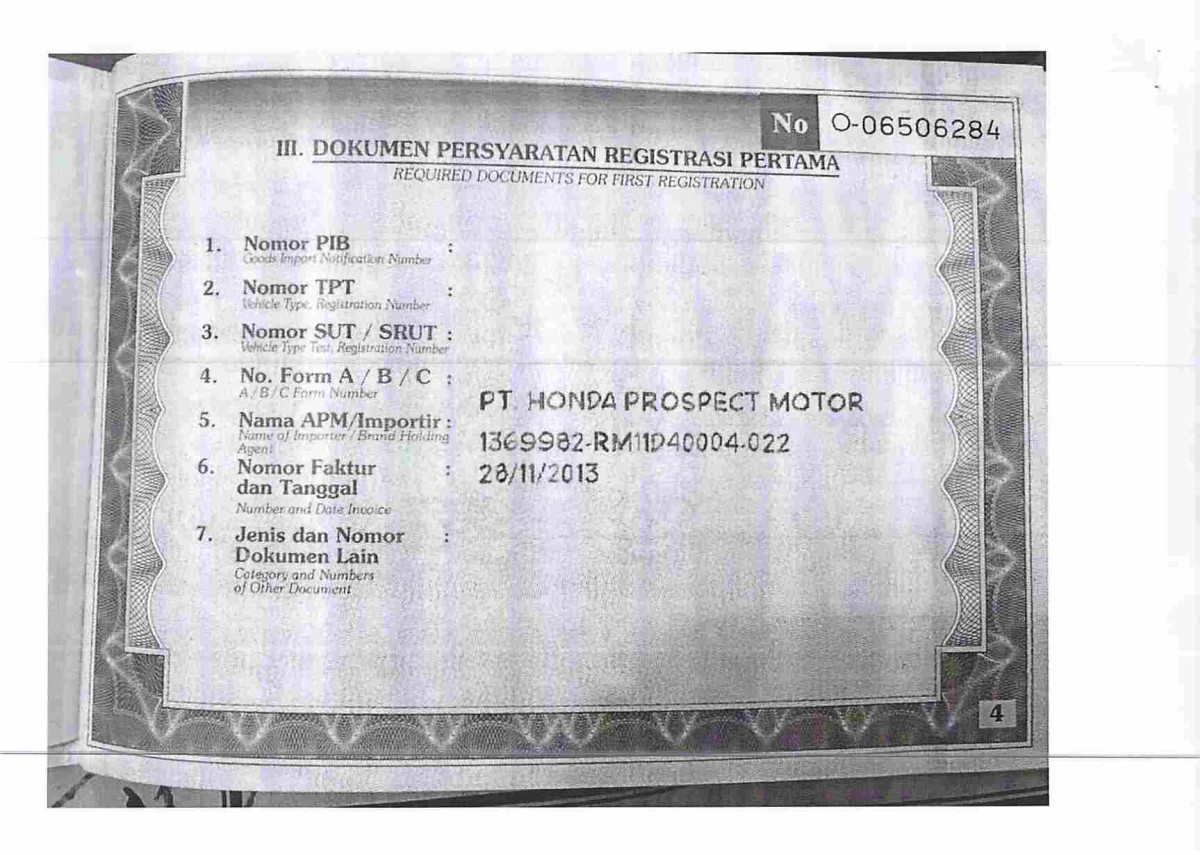 HONDA  CR-V  RM1 2WD 2.0