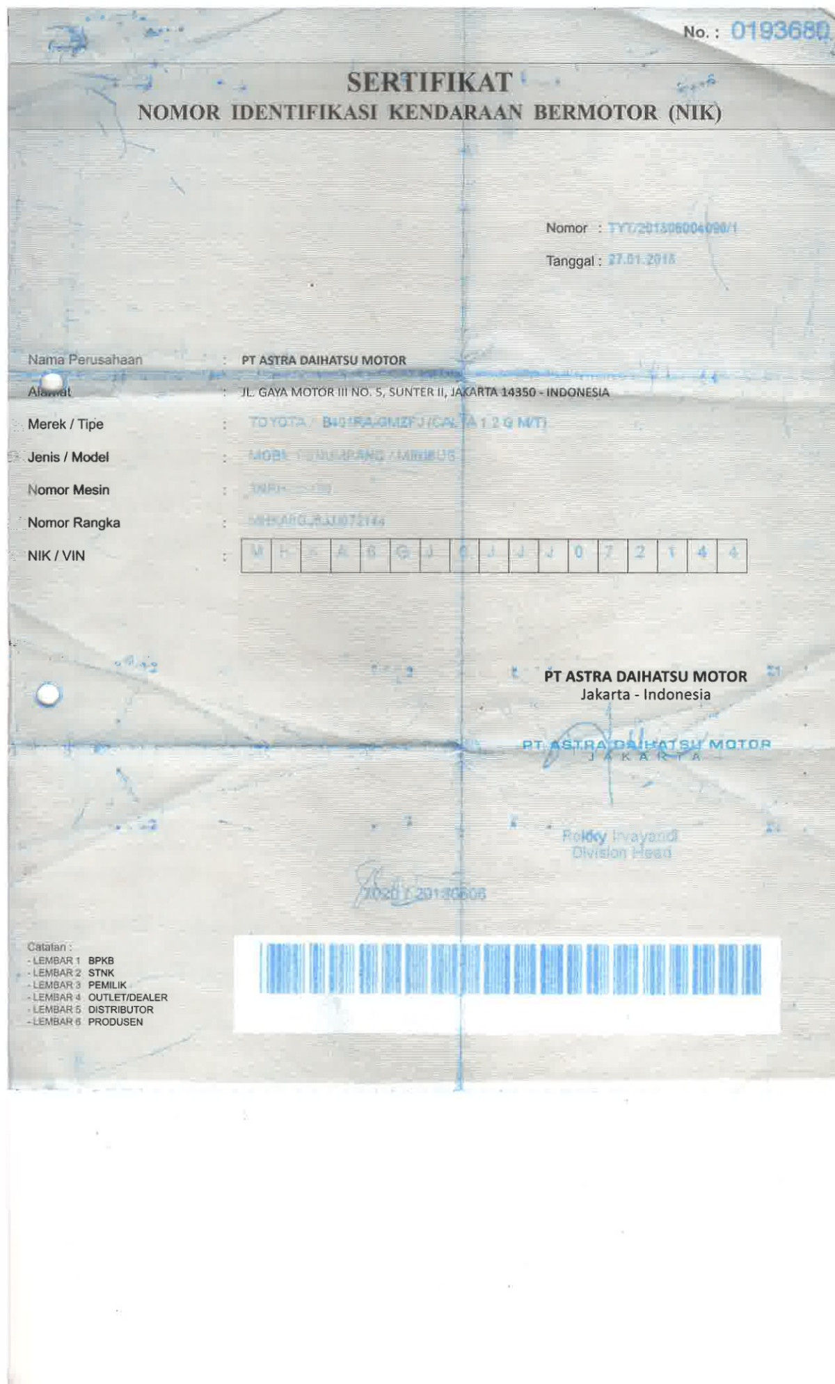 TOYOTA CALYA 1.2 G M/T