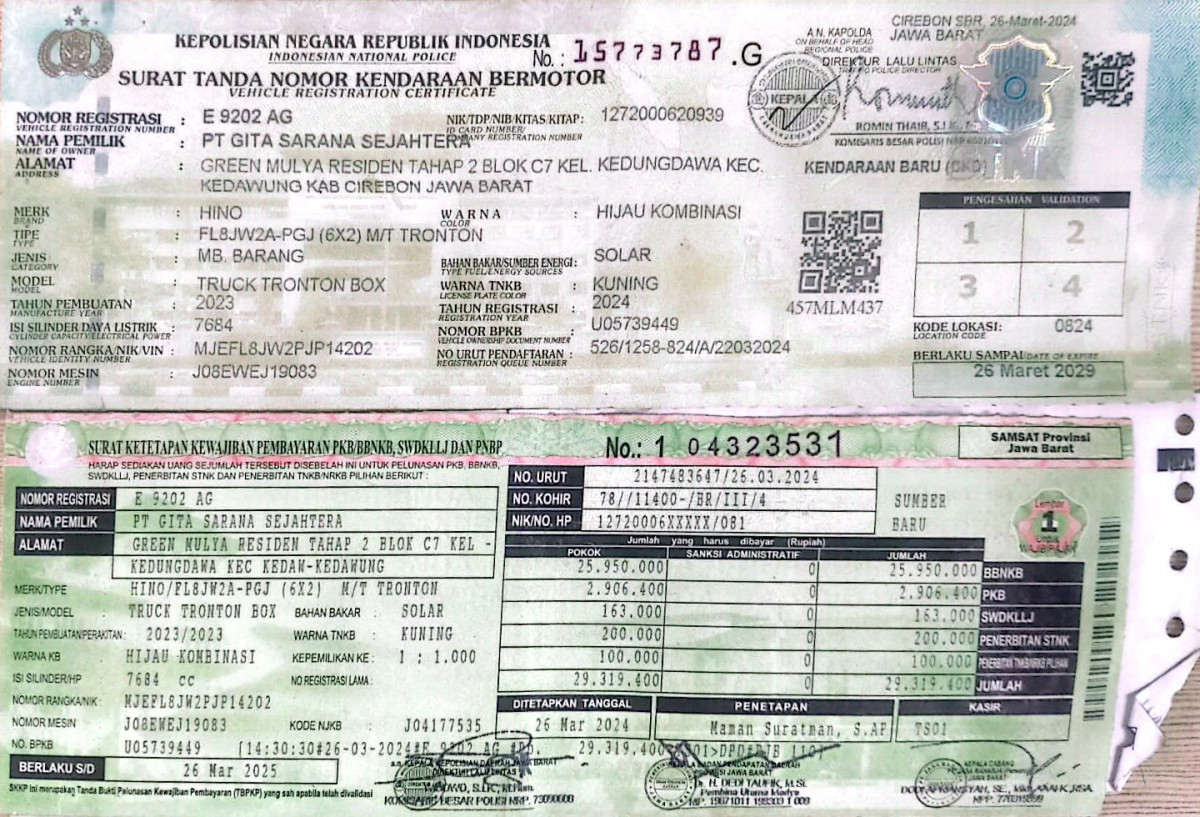 HINO  FL8JW2A PGJ (6X2) M/T TRN