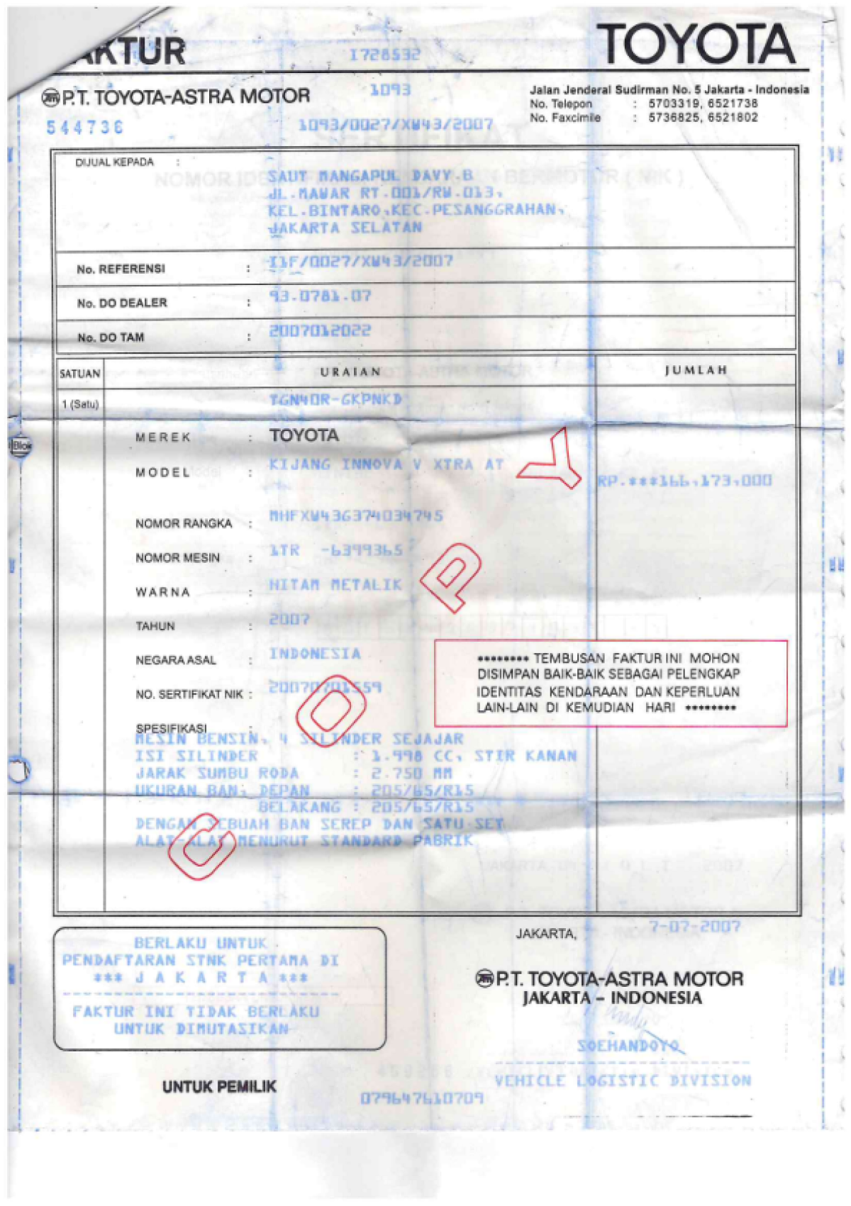 TOYOTA KIJANG INNOVA V