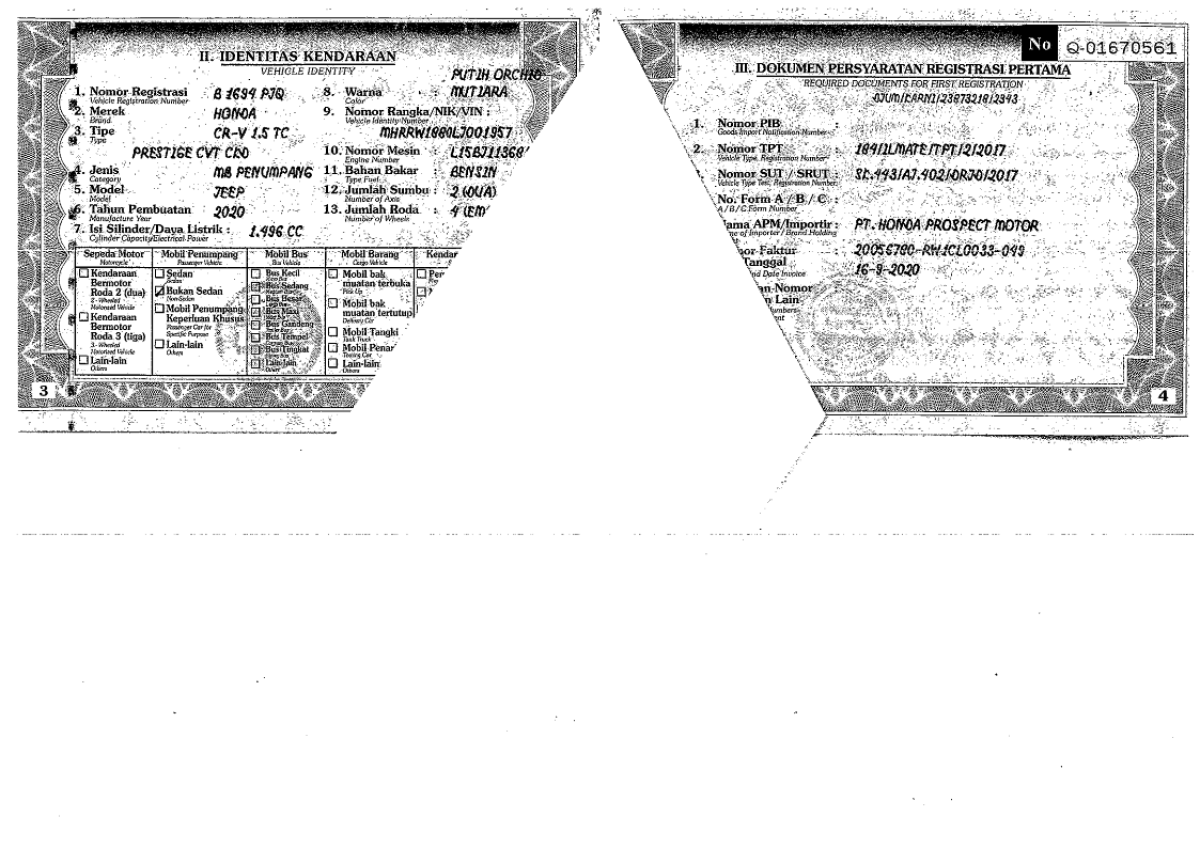 HONDA CR-V 1.5 TC PRESTIGE CVT CKD