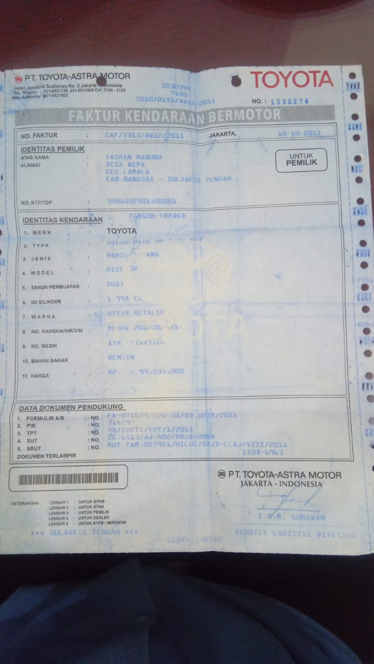 TOYOTA HILUX PICK UP