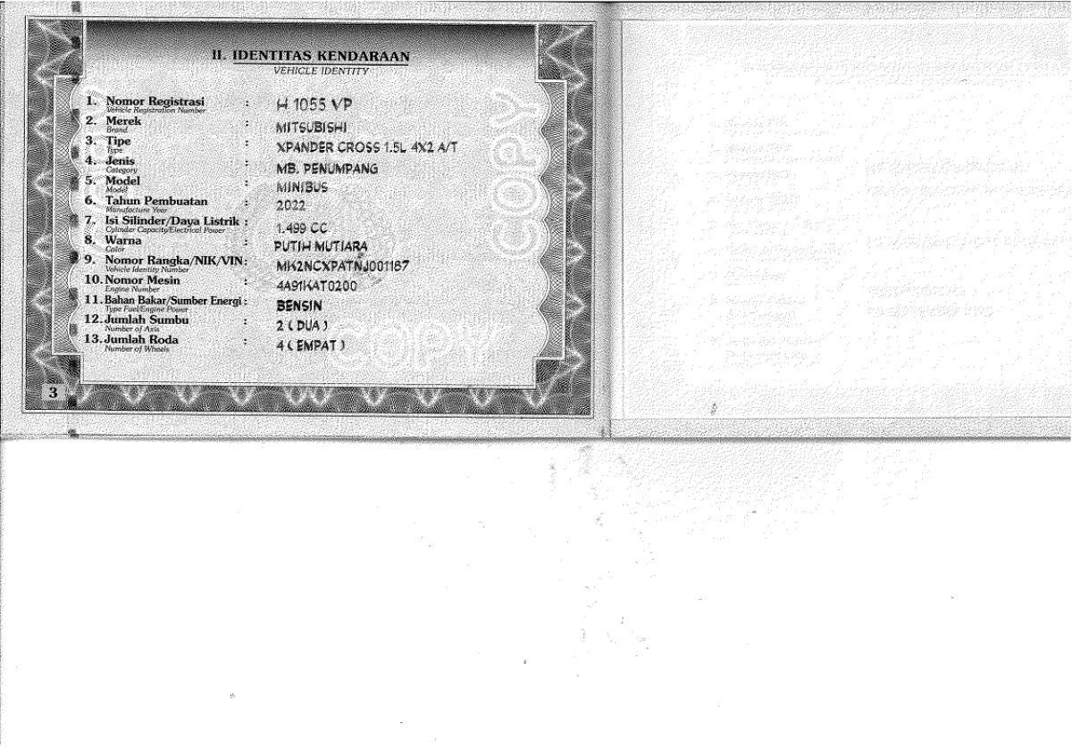 MITSUBISHI XPANDER CROSS 1.5 L