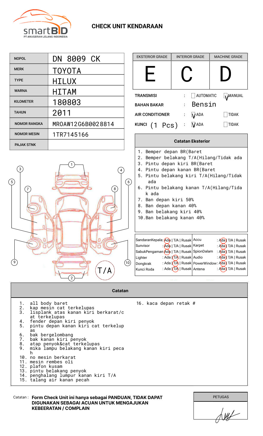 TOYOTA HILUX PICK UP