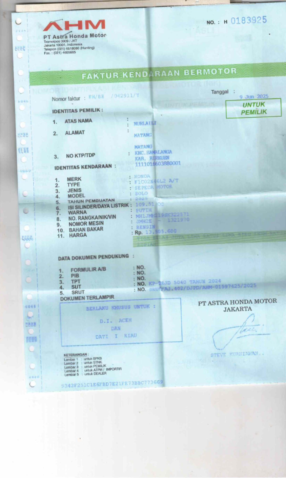 HONDA SCOOPY PRESTIGE