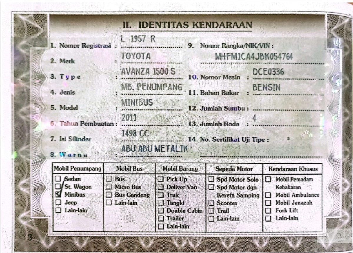 TOYOTA  AVANZA  1.5S