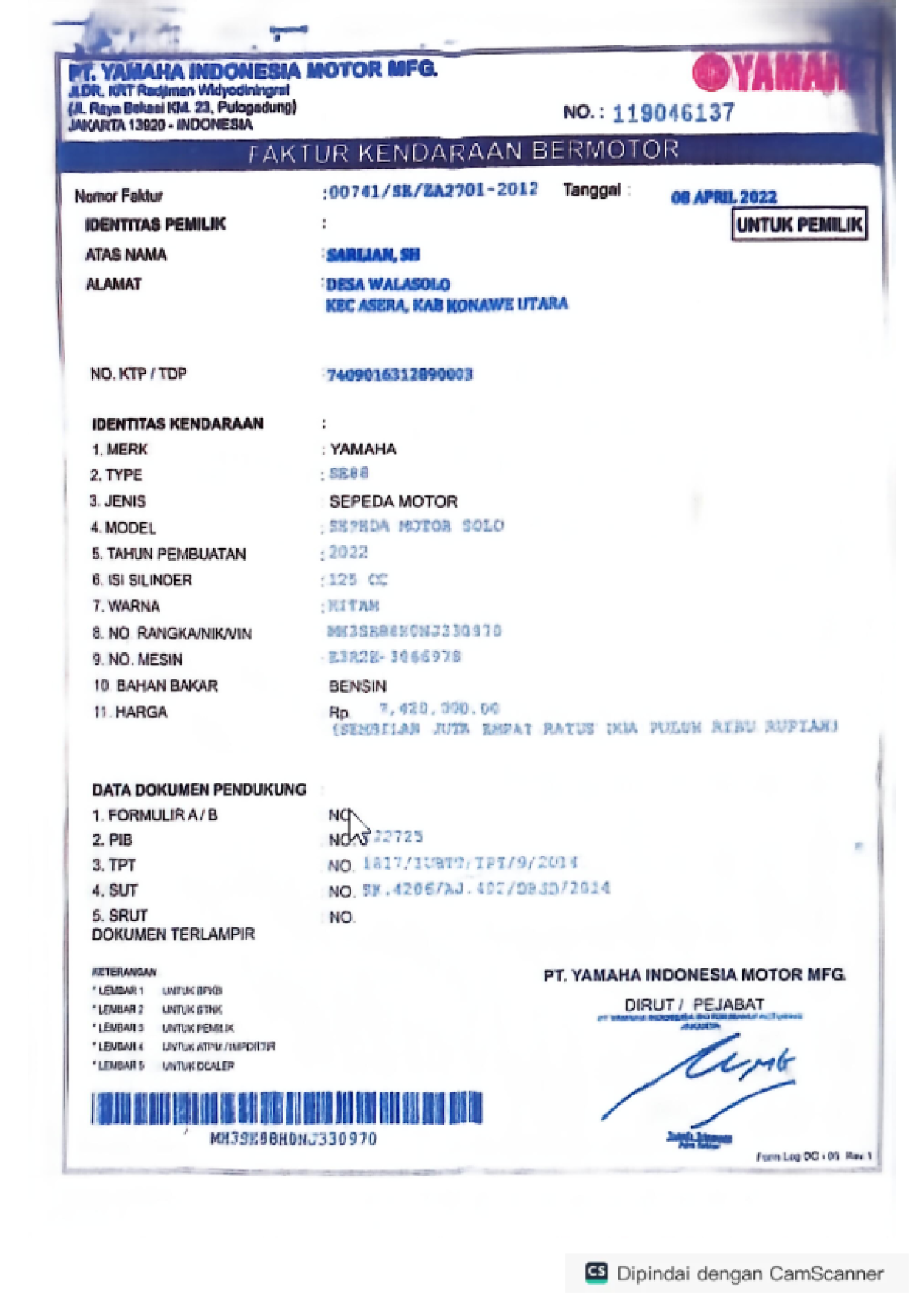 YAMAHA MIO M3 125 CW BLUE CORE