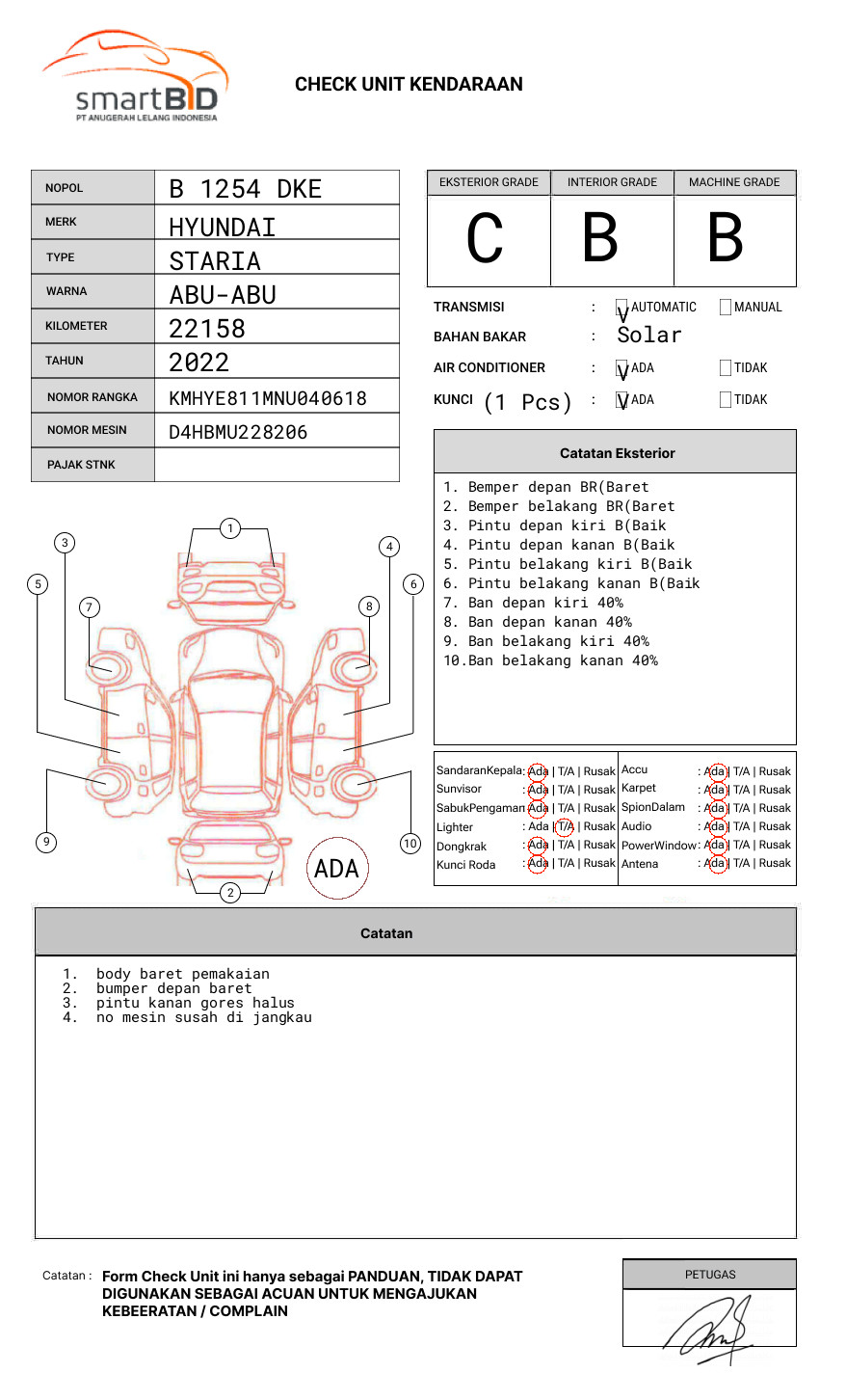 HYUNDAI STARIA 2.2 2WD 8AT