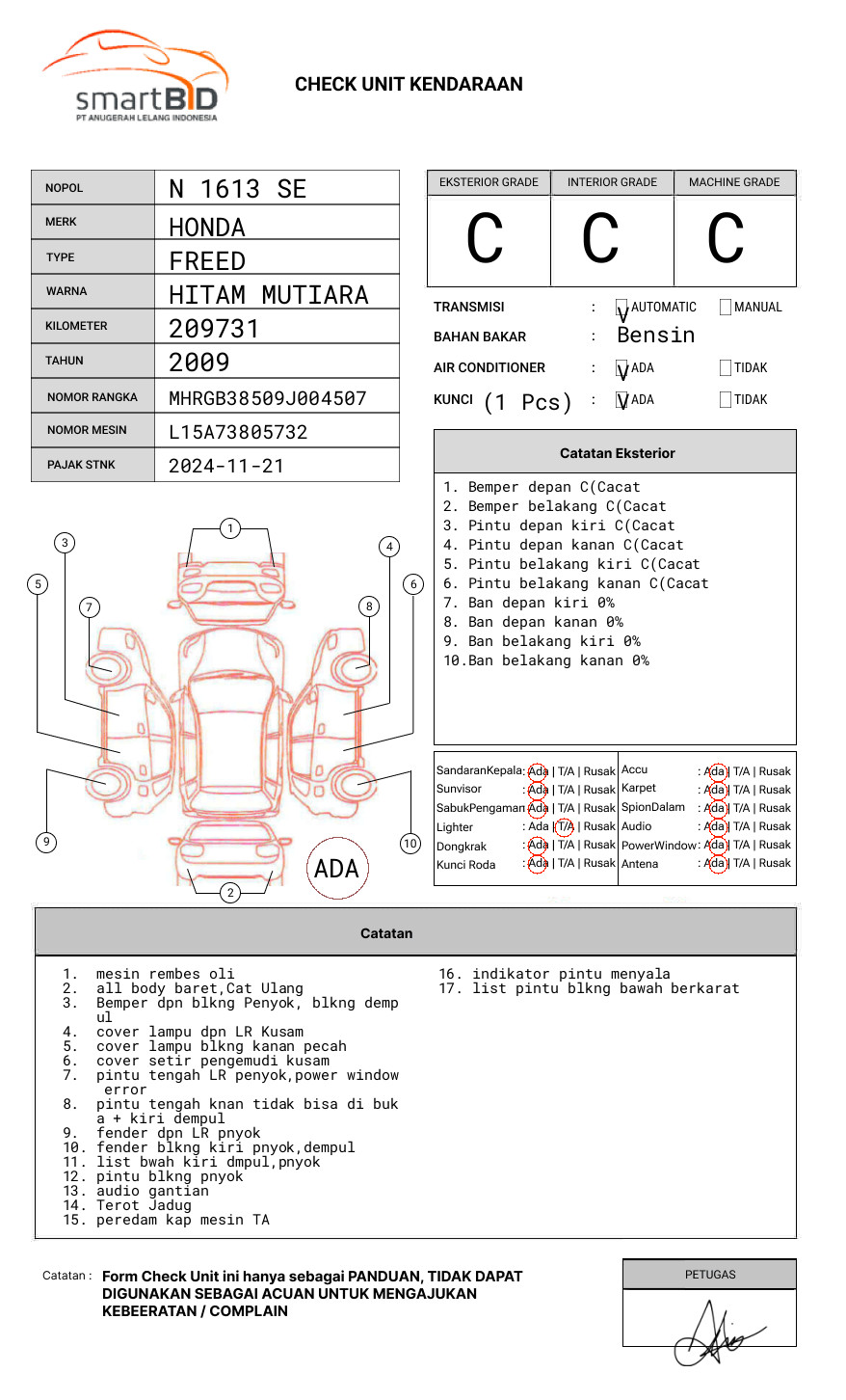 HONDA FREED GB3 1.5 E