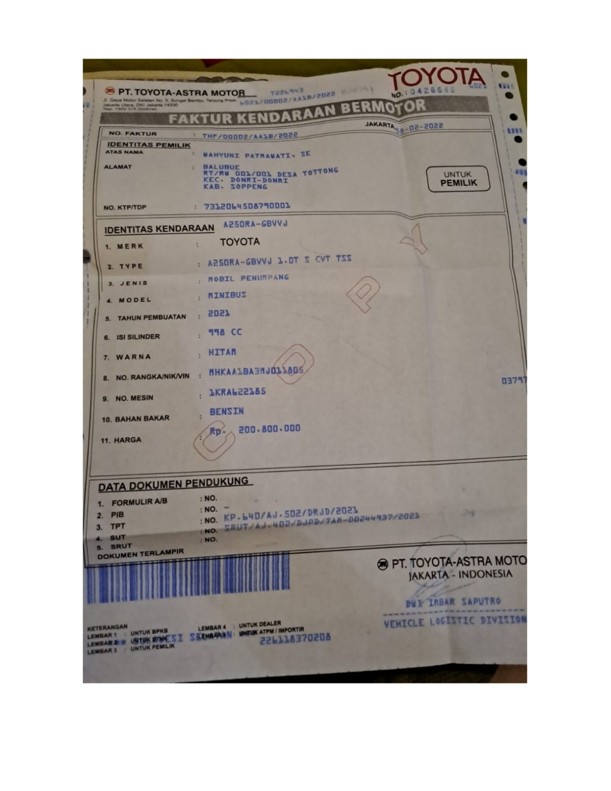 TOYOTA RAIZE 1.0 T S