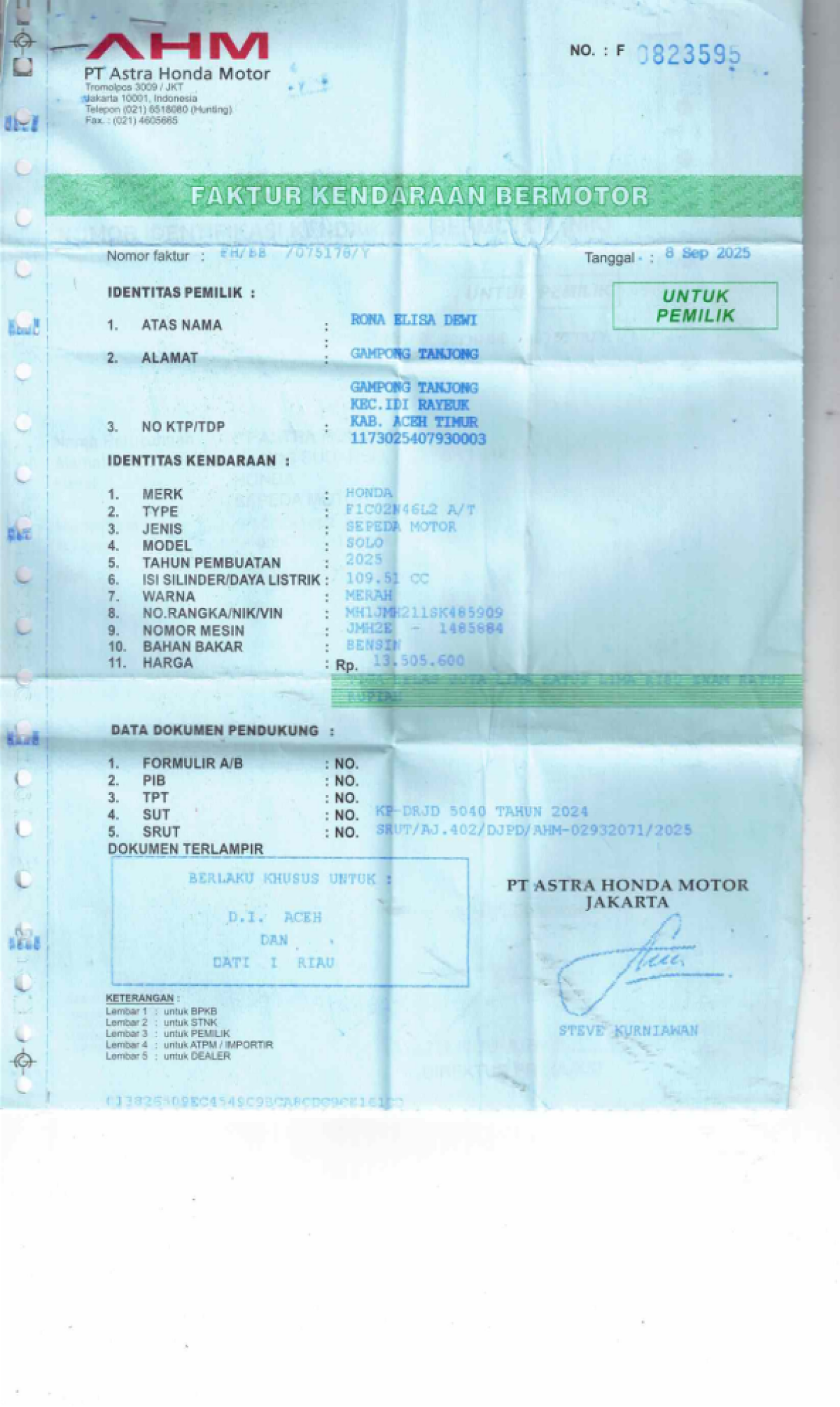 HONDA SCOOPY PRESTIGE