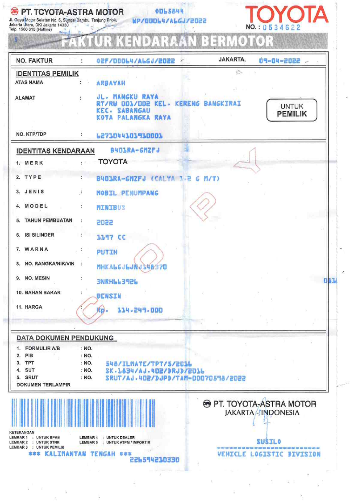 TOYOTA CALYA 1.2 G M/T
