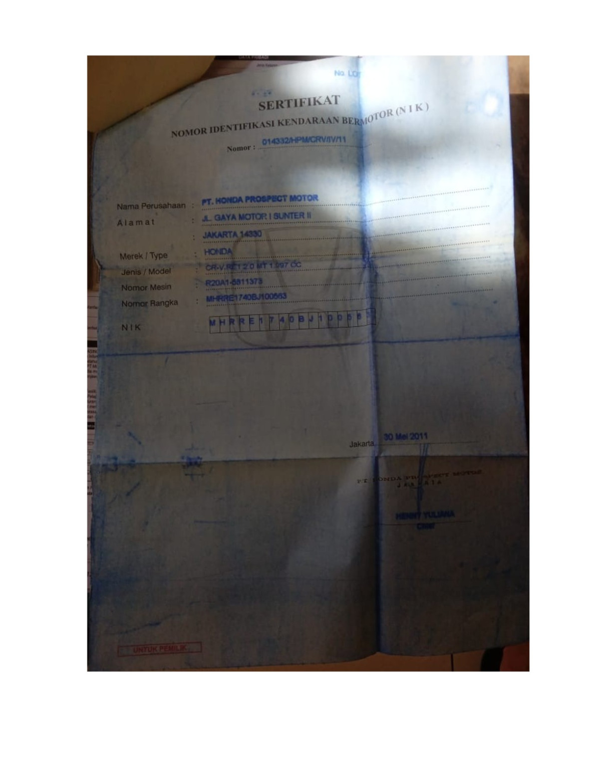 HONDA  CR-V  RE1 2WD 2.0