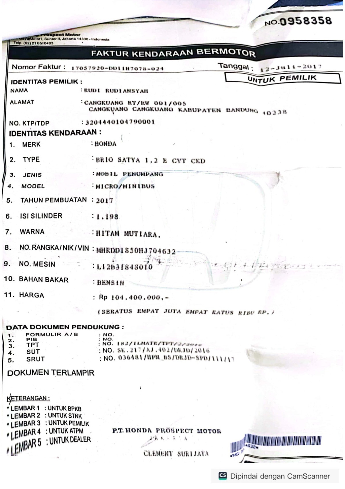 HONDA  BRIO  SATYA 1.2 E