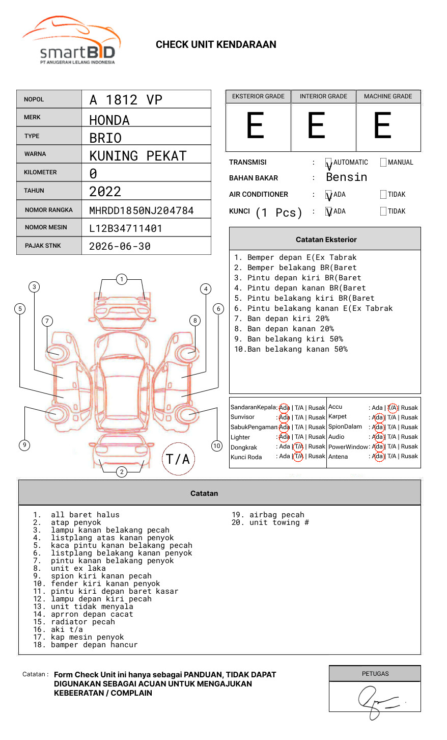 HONDA BRIO SATYA 1.2 E
