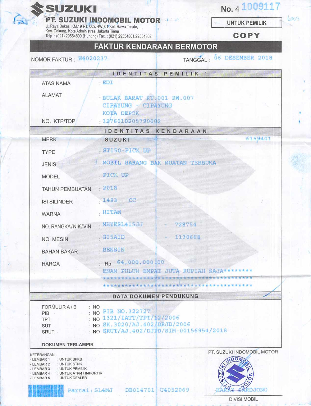 SUZUKI ST 150 PICK UP