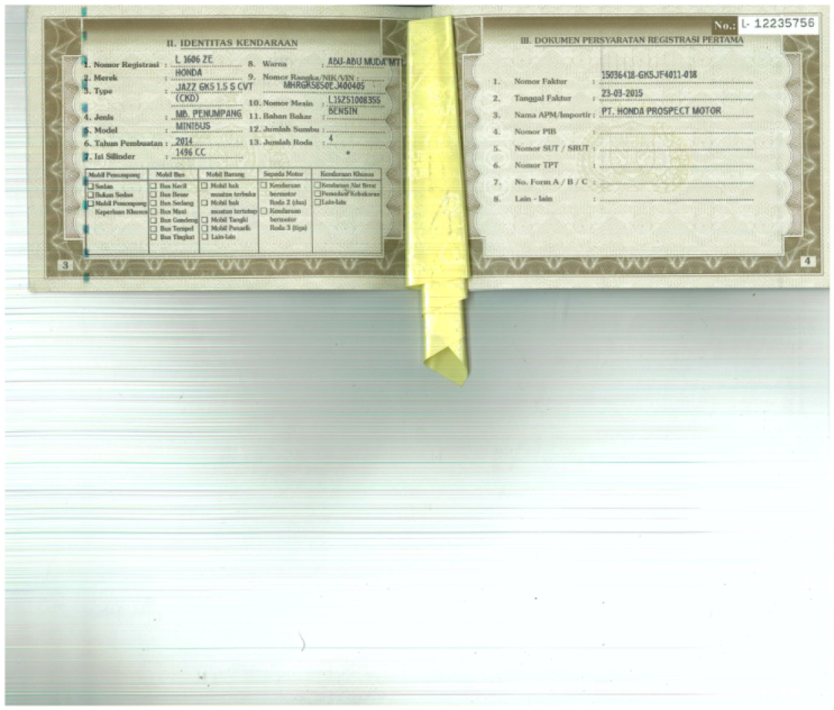 HONDA  JAZZ  GK5 1.5 S AT CKD