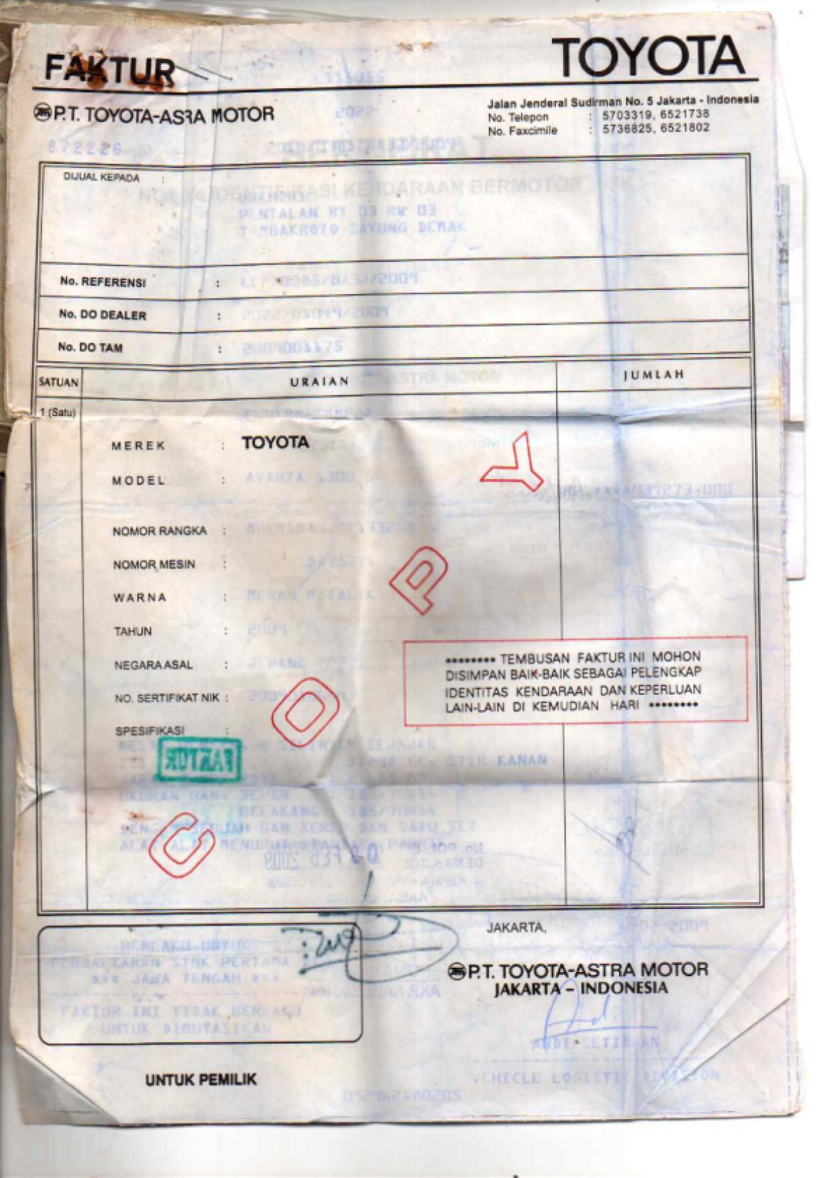 TOYOTA  AVANZA  1.3 G