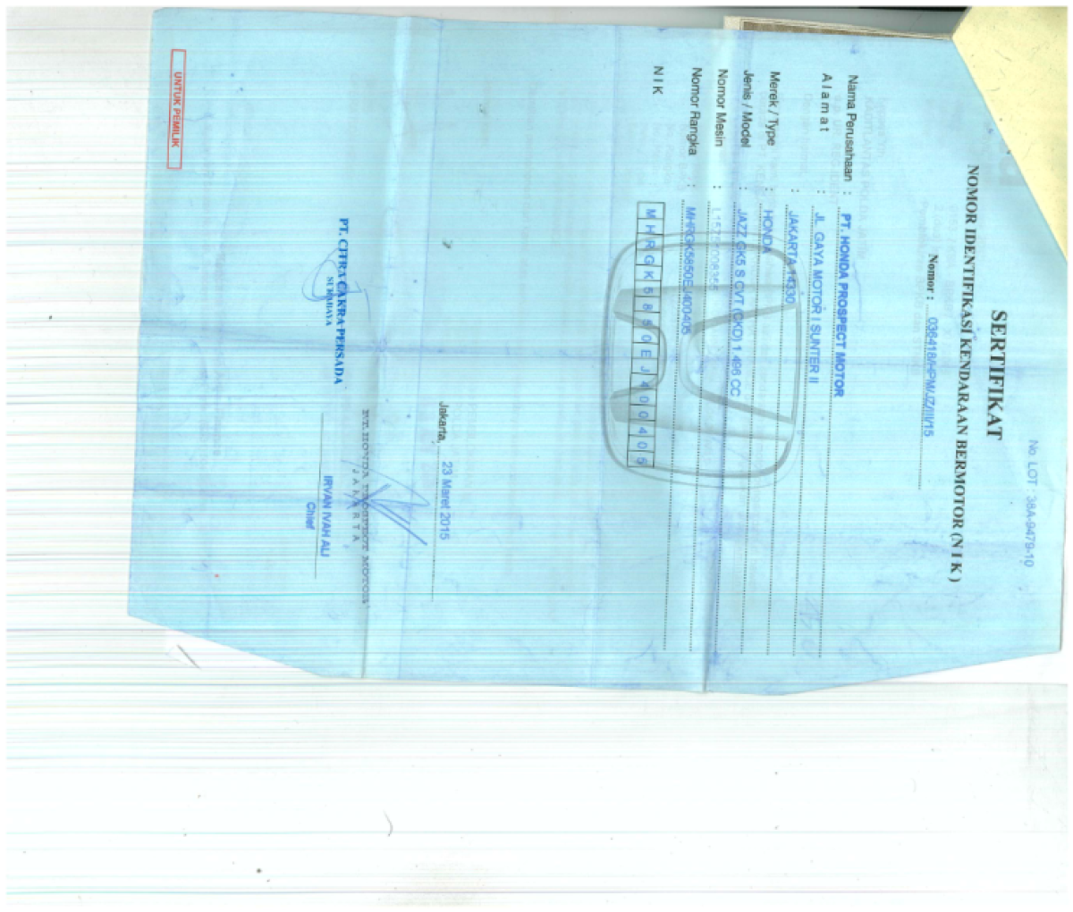 HONDA  JAZZ  GK5 1.5 S AT CKD