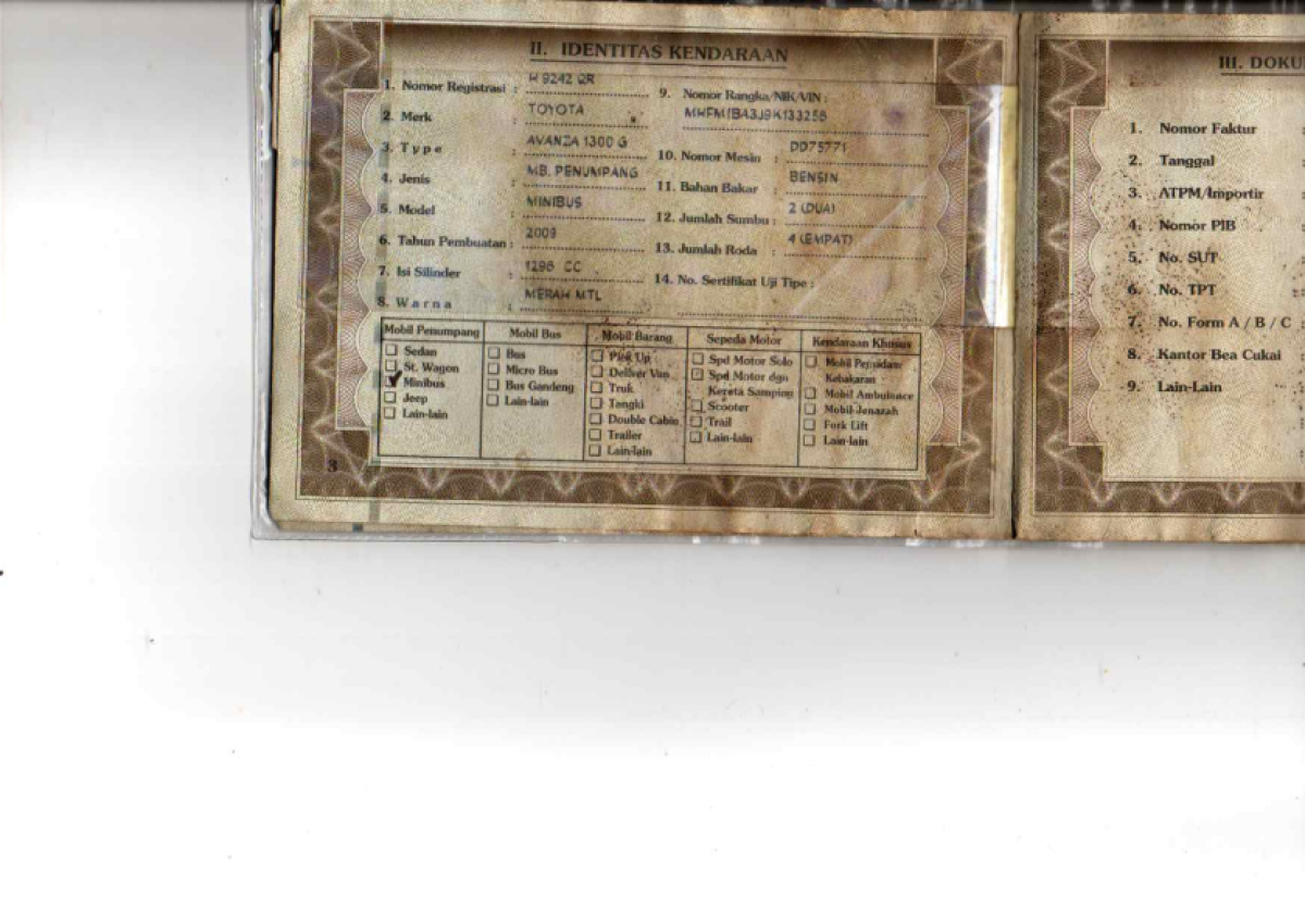 TOYOTA  AVANZA  1.3 G