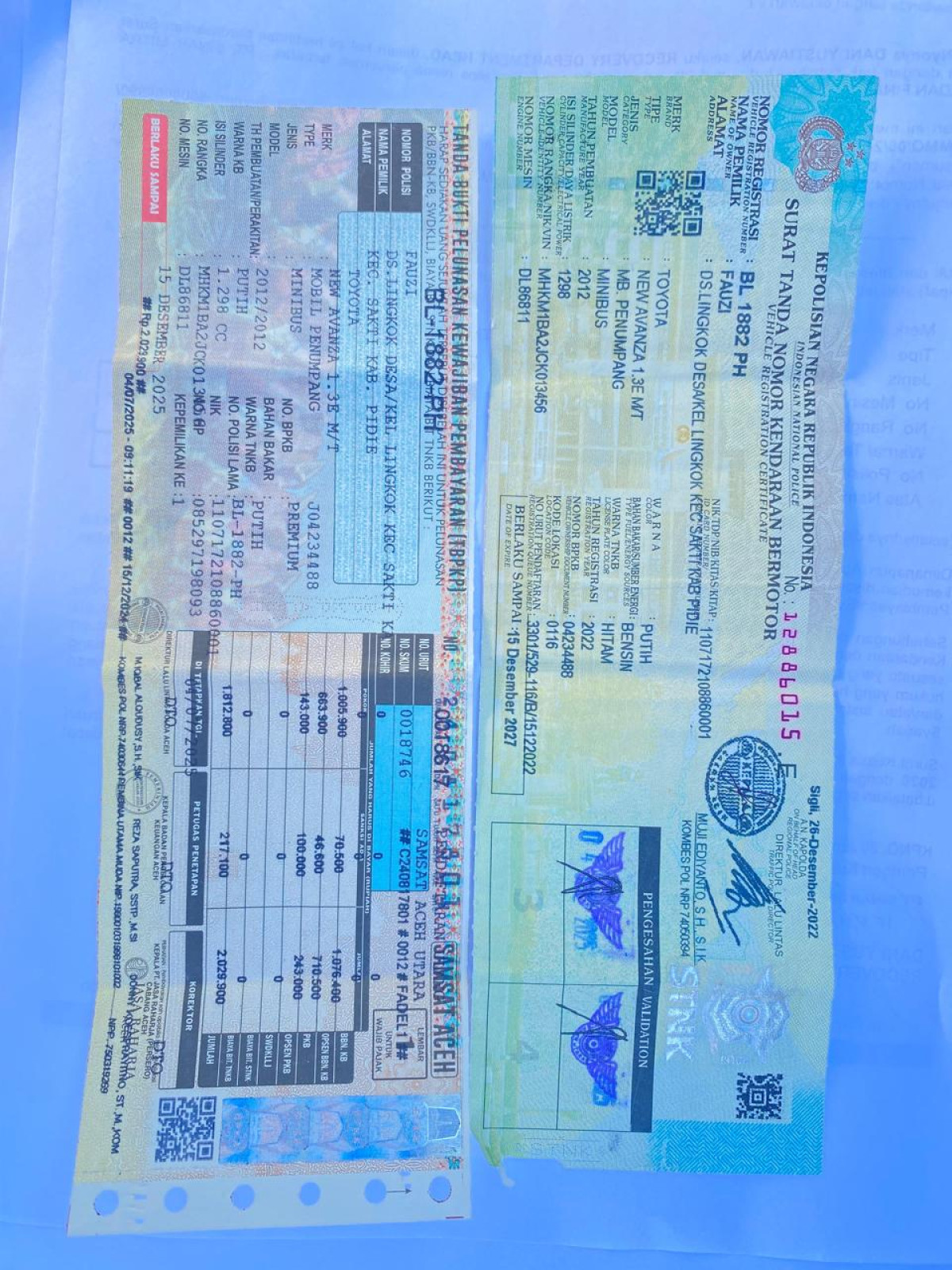 TOYOTA AVANZA AVANZA E