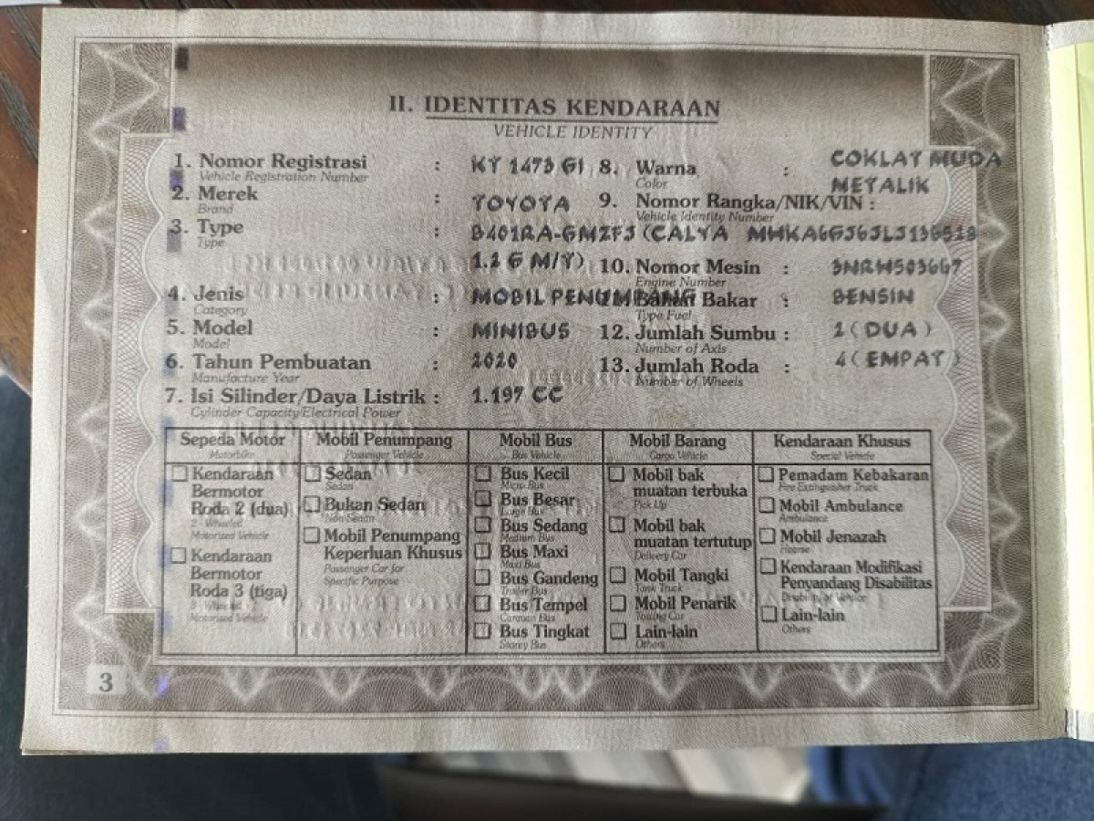 TOYOTA CALYA 1.2 G M/T