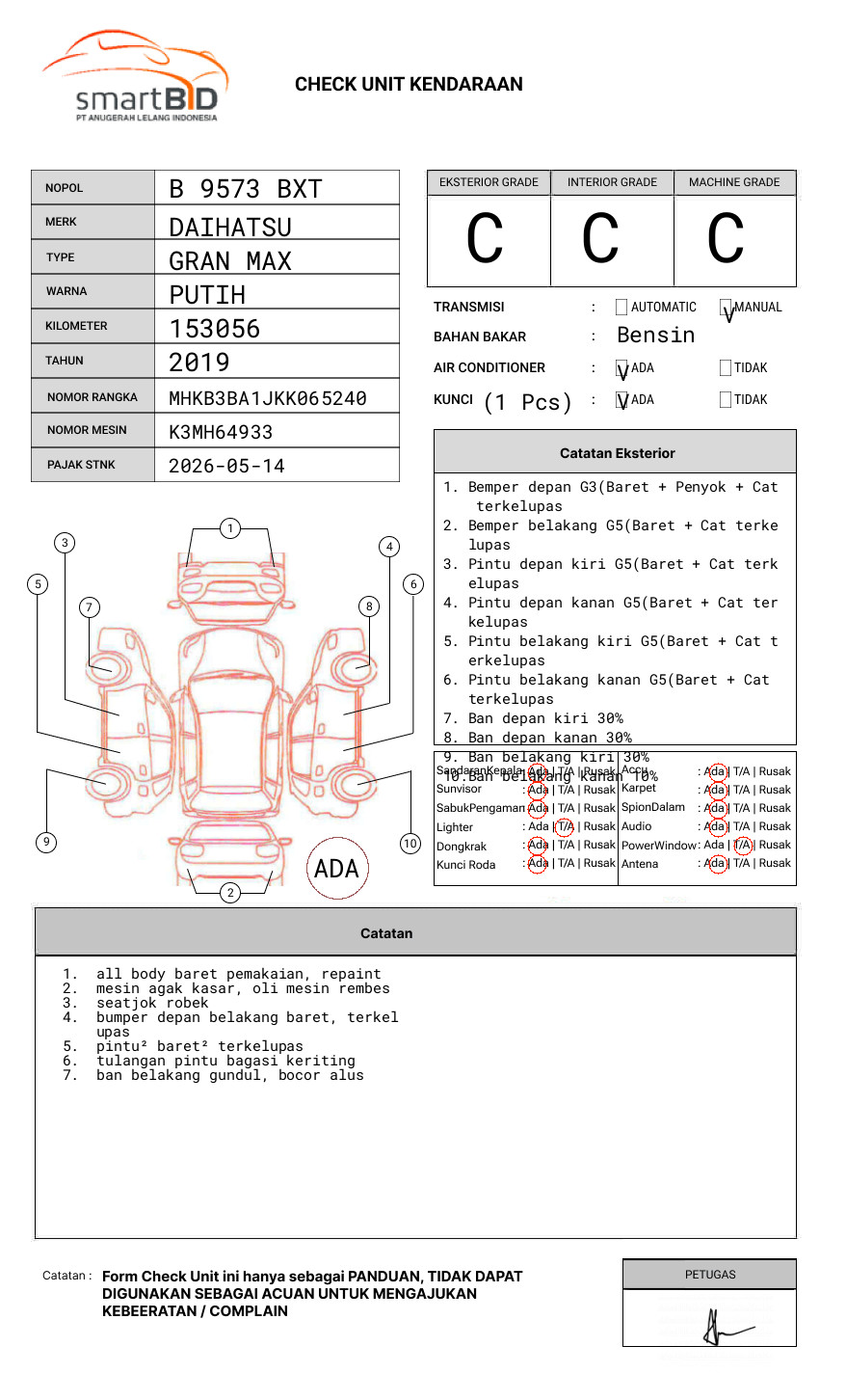 DAIHATSU GRAN MAX BLIND VAN