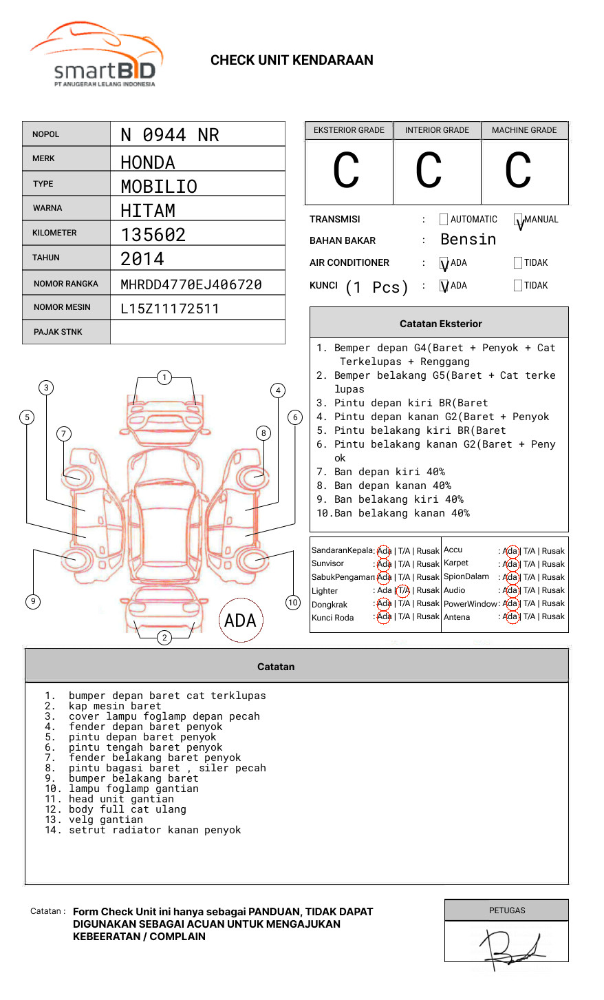 HONDA MOBILIO DD4 1.5 RS