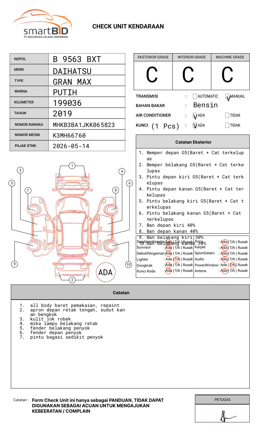DAIHATSU GRAN MAX BLIND VAN