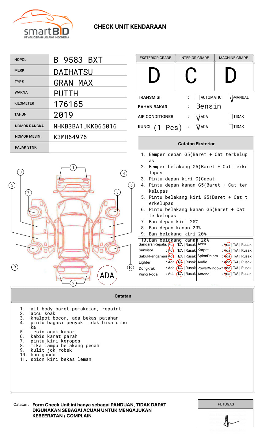 DAIHATSU GRAN MAX BLIND VAN