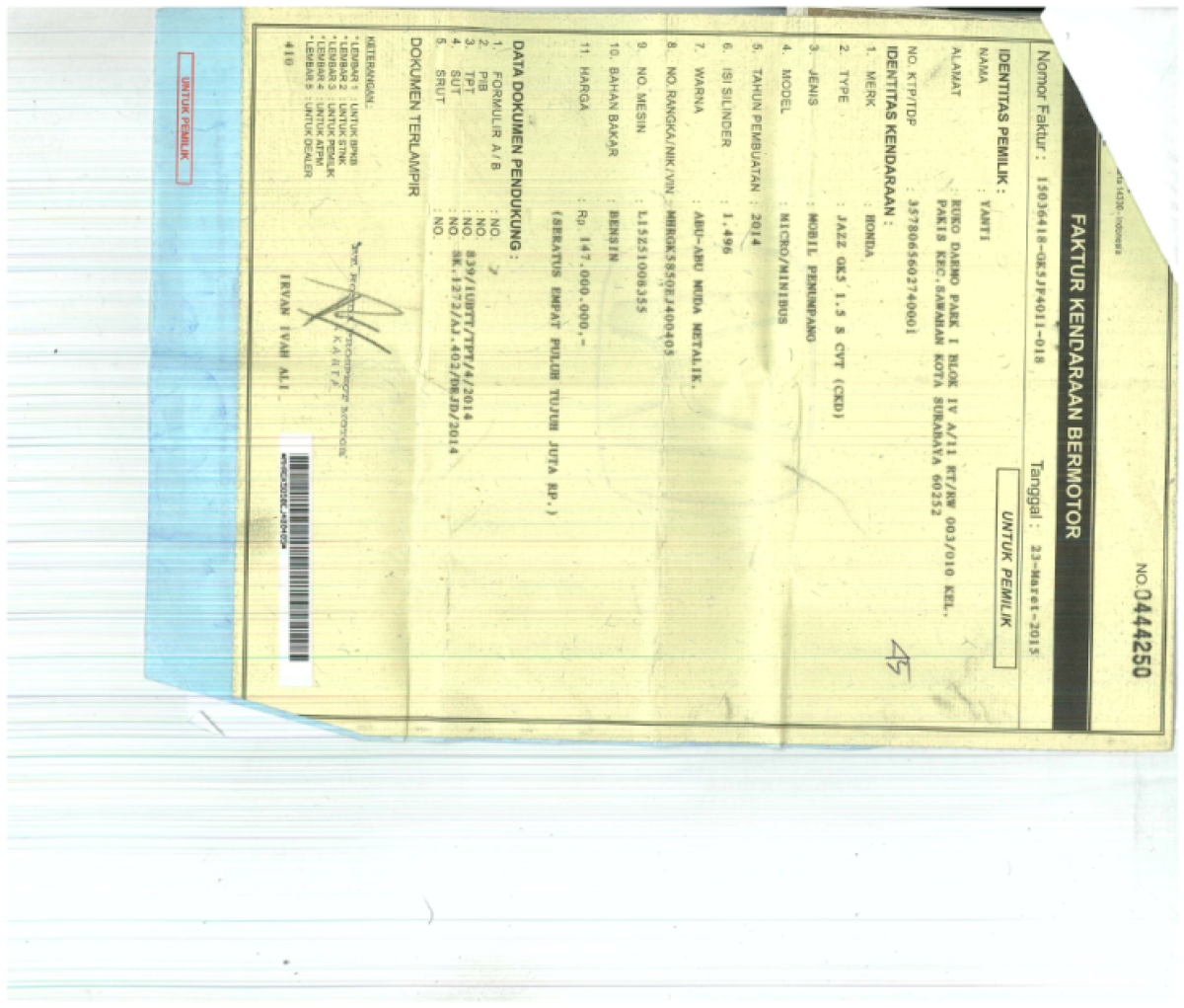 HONDA  JAZZ  GK5 1.5 S AT CKD