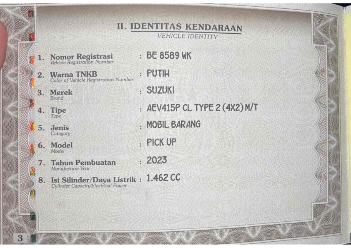 SUZUKI  CARRY  CL PICK UP