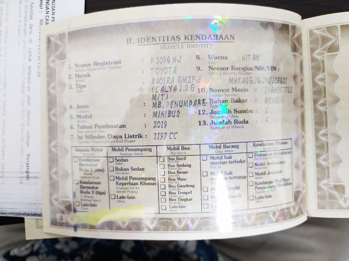 TOYOTA CALYA 1.2 G M/T