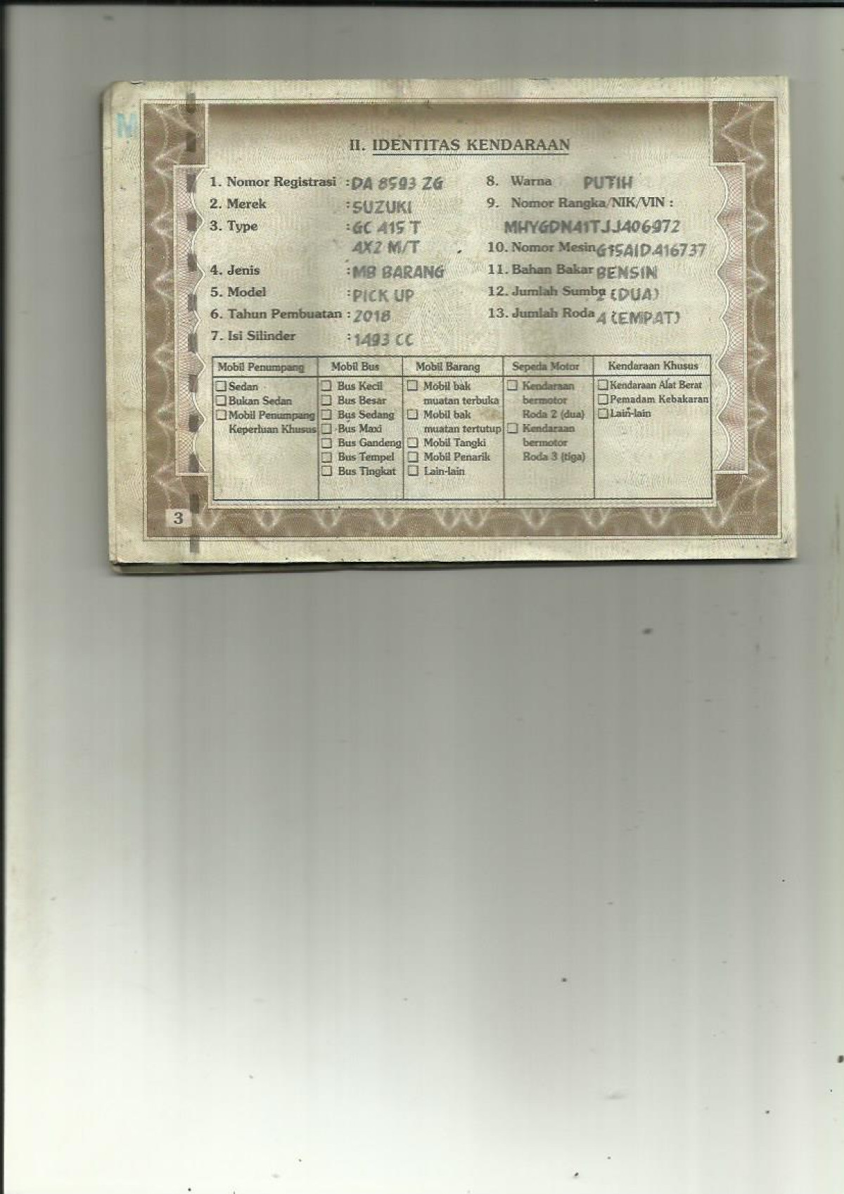 SUZUKI MEGA CARRY P.U