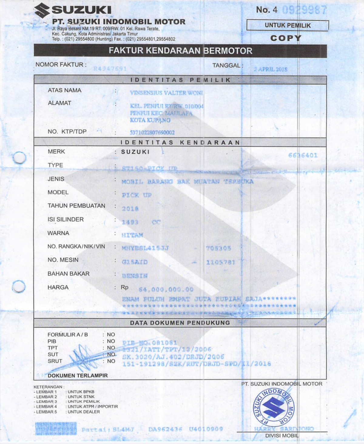 SUZUKI ST 150 PICK UP