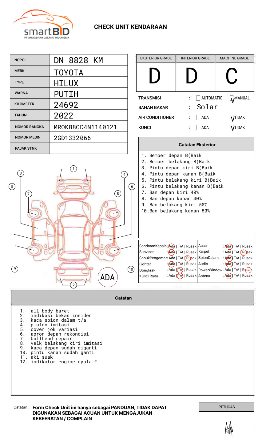 TOYOTA HILUX 2.4G DC