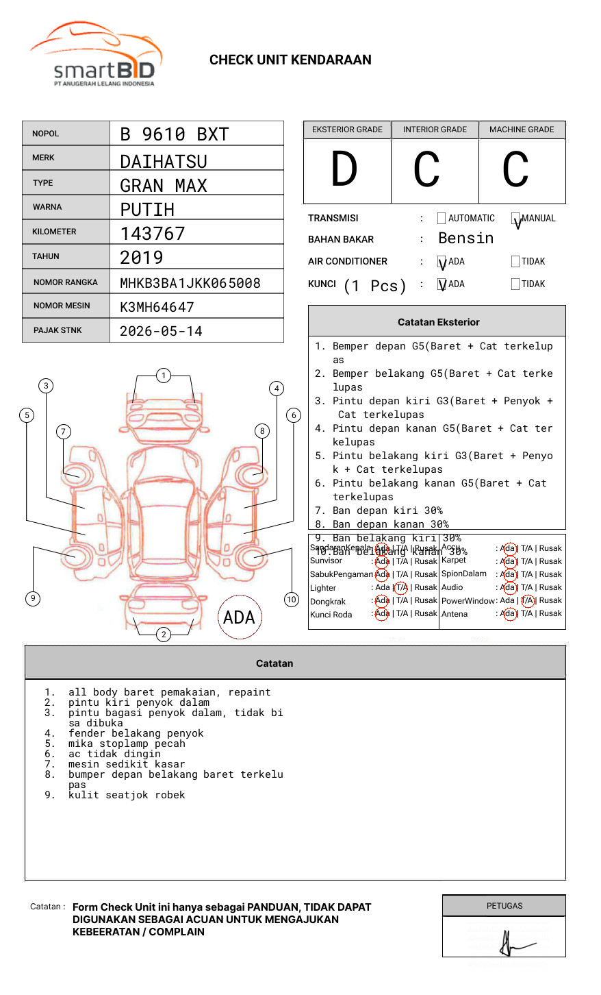DAIHATSU GRAN MAX BLIND VAN