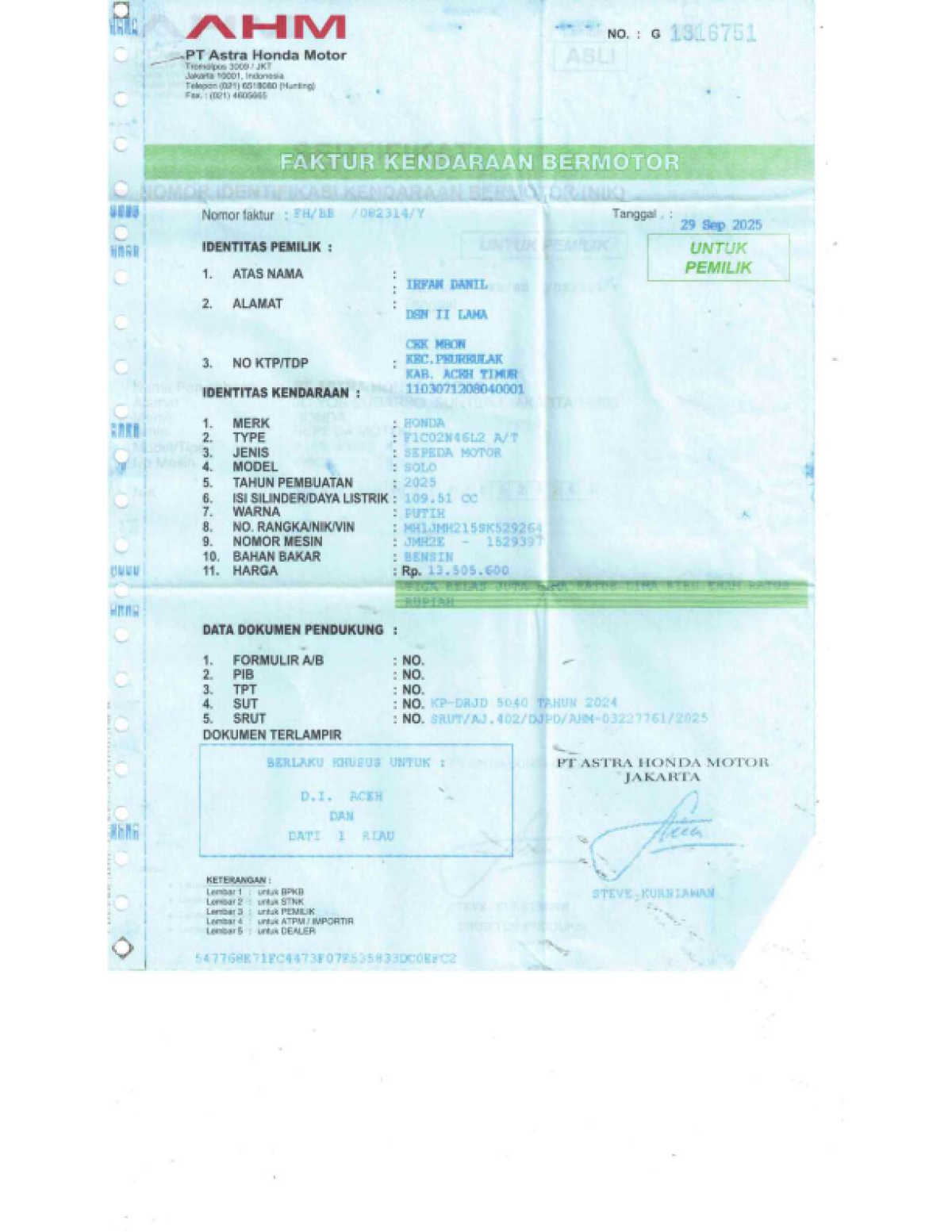 HONDA SCOOPY PRESTIGE