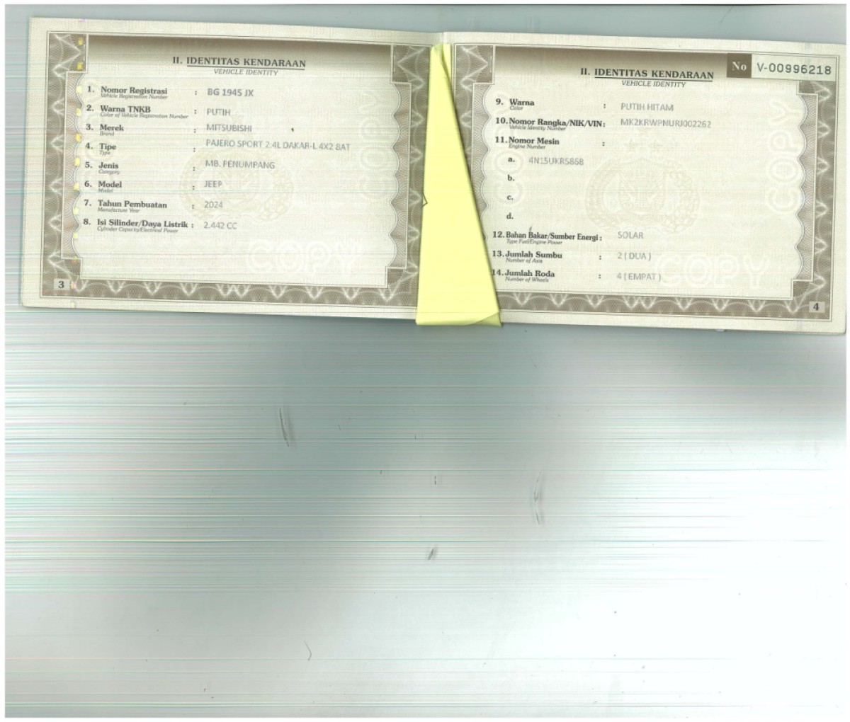 MITSUBISHI PAJERO SPORT 2.4L DAKAR-L (4X2)