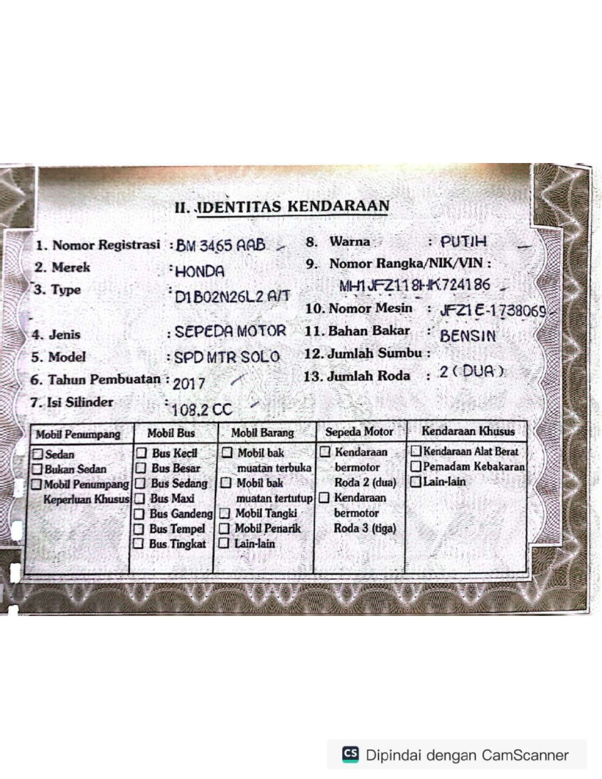 HONDA BEAT CBS FI CW