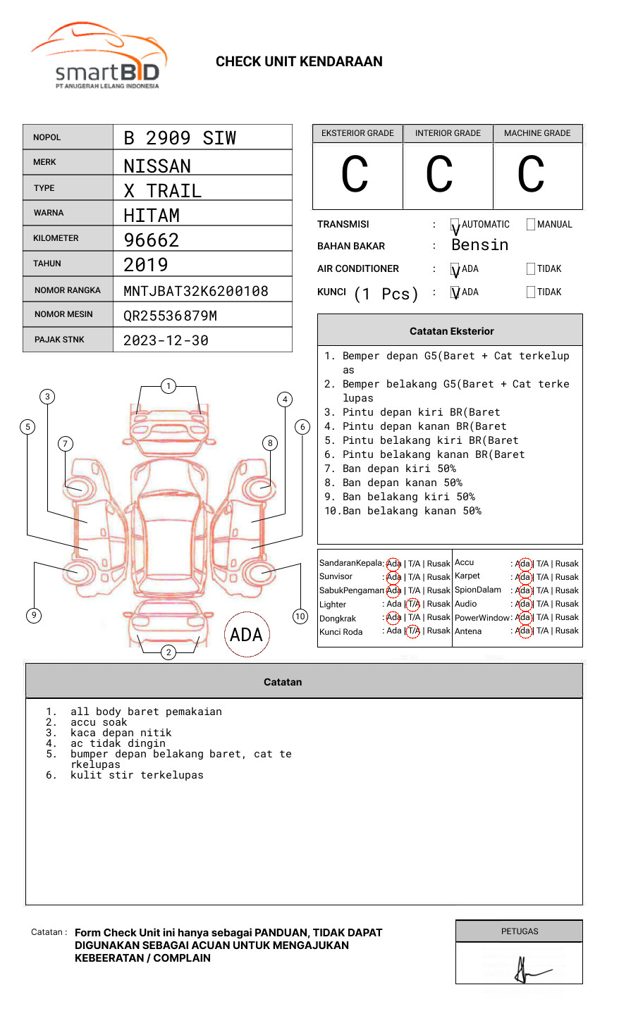 NISSAN X TRAIL 25UPPER CVT