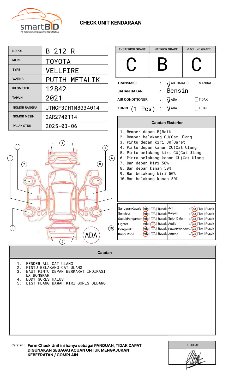 TOYOTA VELLFIRE 2.5G