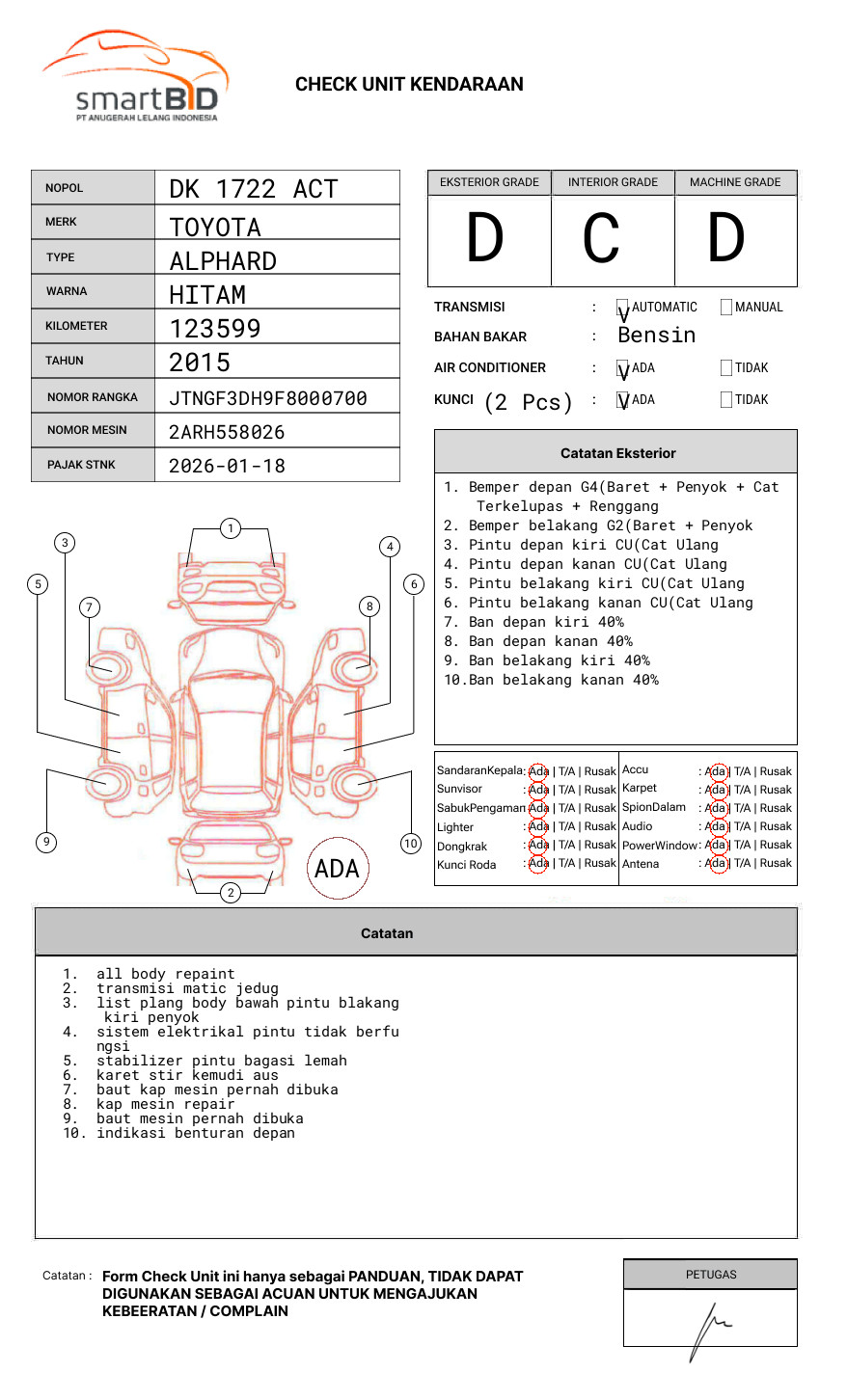 TOYOTA ALPHARD 2.5 G