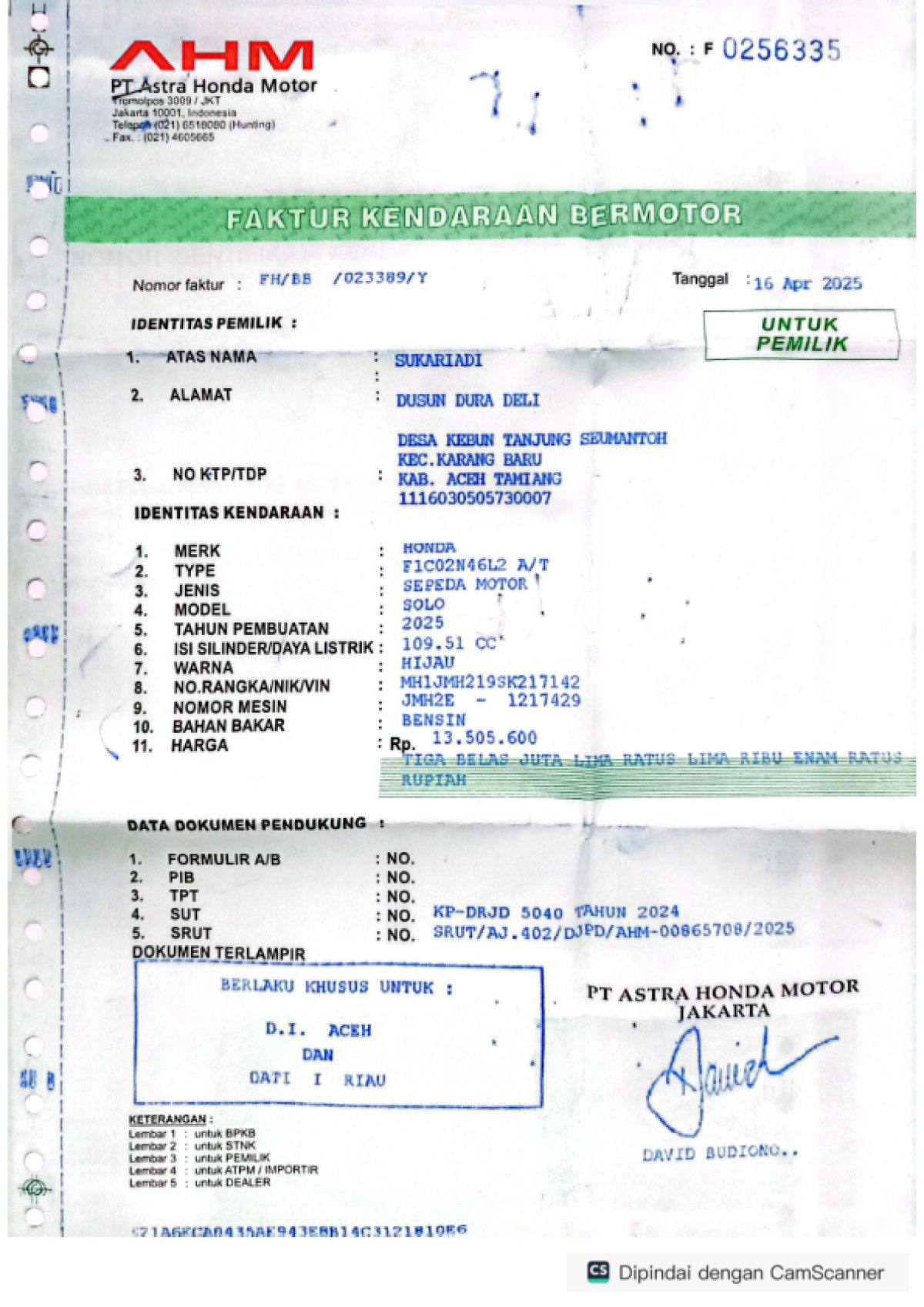 HONDA SCOOPY PRESTIGE