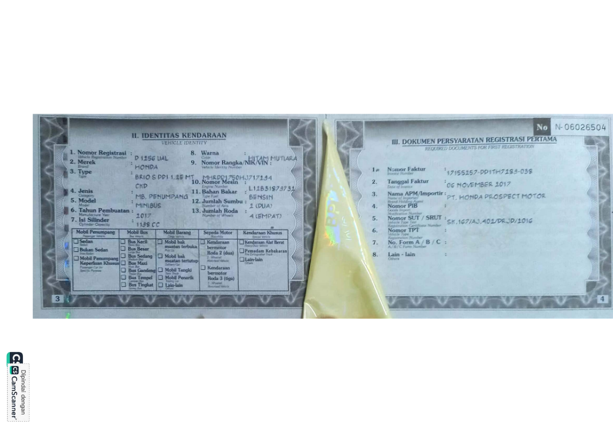 HONDA BRIO SATYA DD1 1.2 E