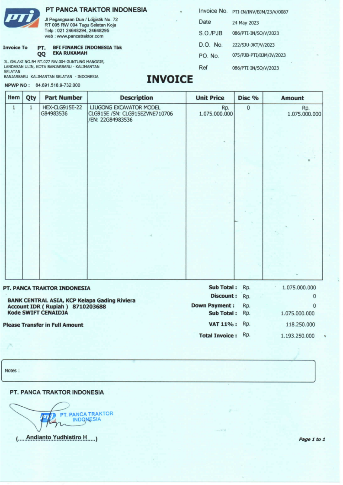 LIUGONG  EXCAVATOR CLG915E