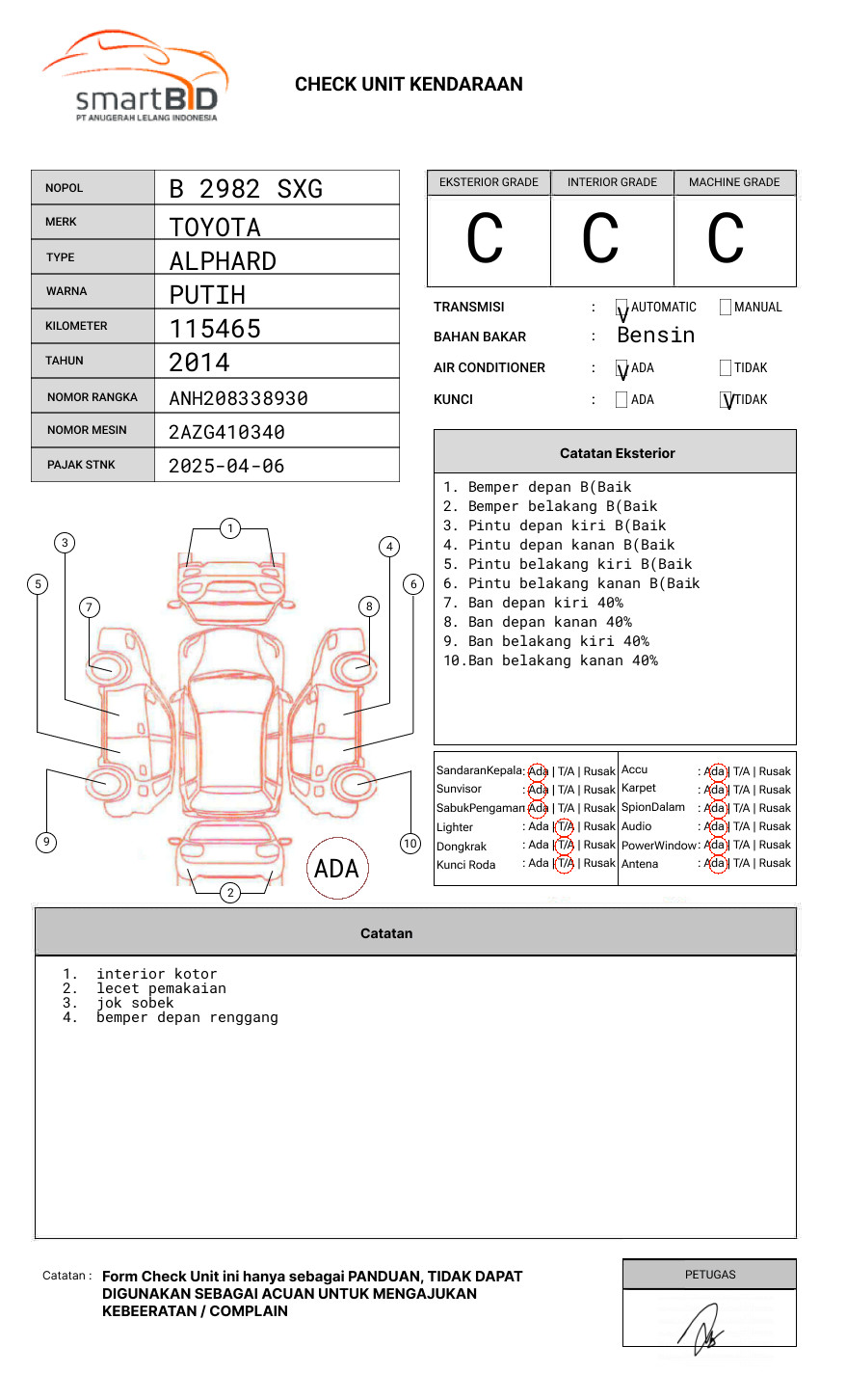 TOYOTA ALPHARD SC 2.4