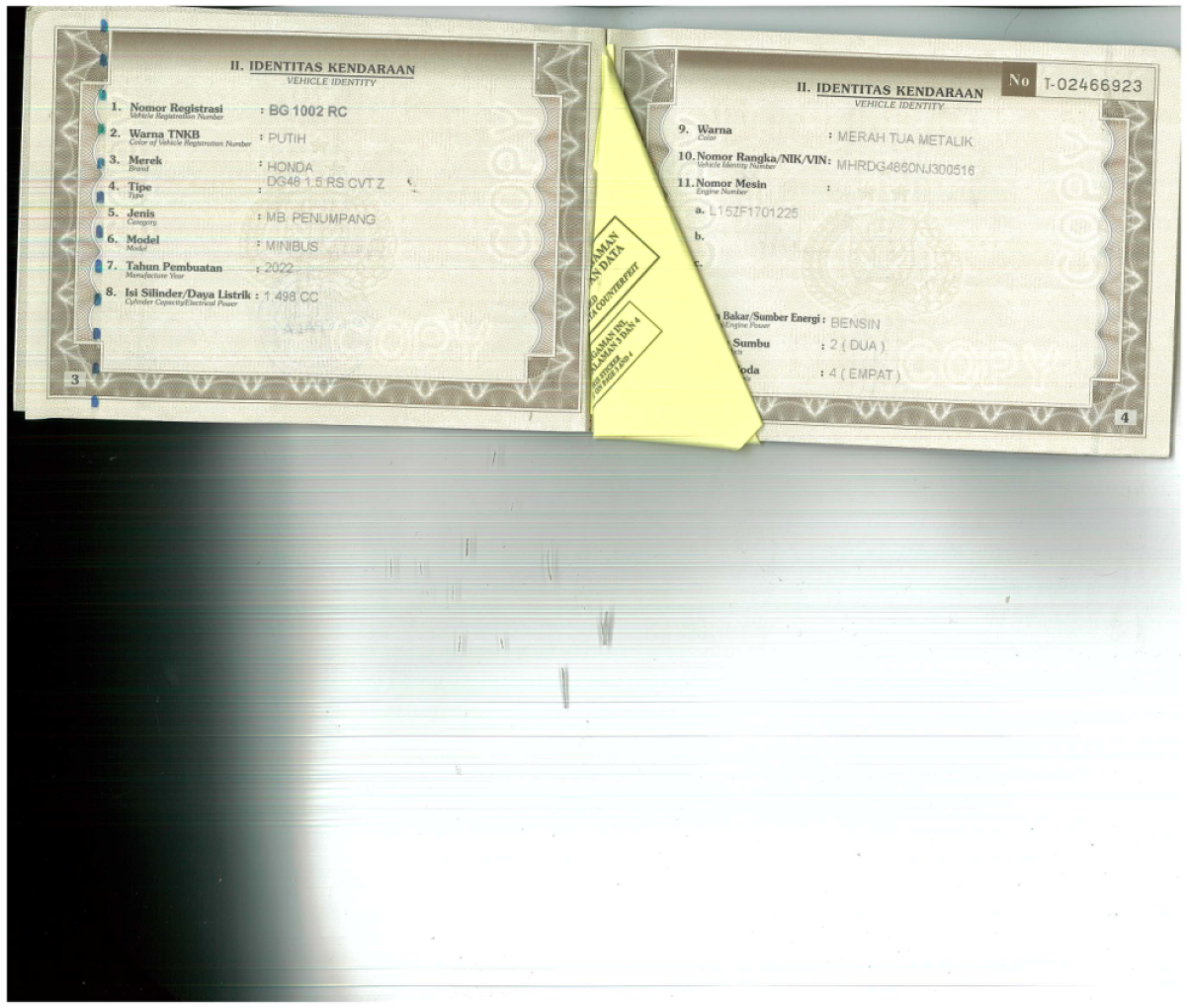 HONDA DG48 1.5 RS CVT Z