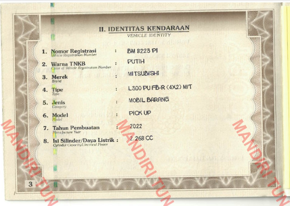 MITSUBISHI L300 PU FB-R (4X2)