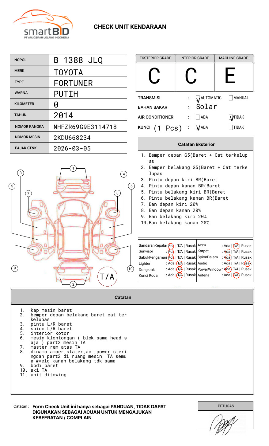 TOYOTA FORTUNER 2.5G AT